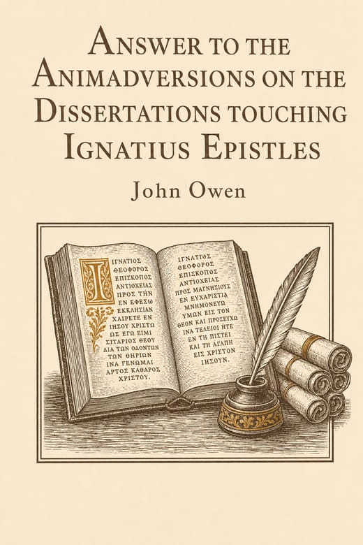 Cover of Answer to the Animadversions on the Dissertations touching Ignatius Epistles